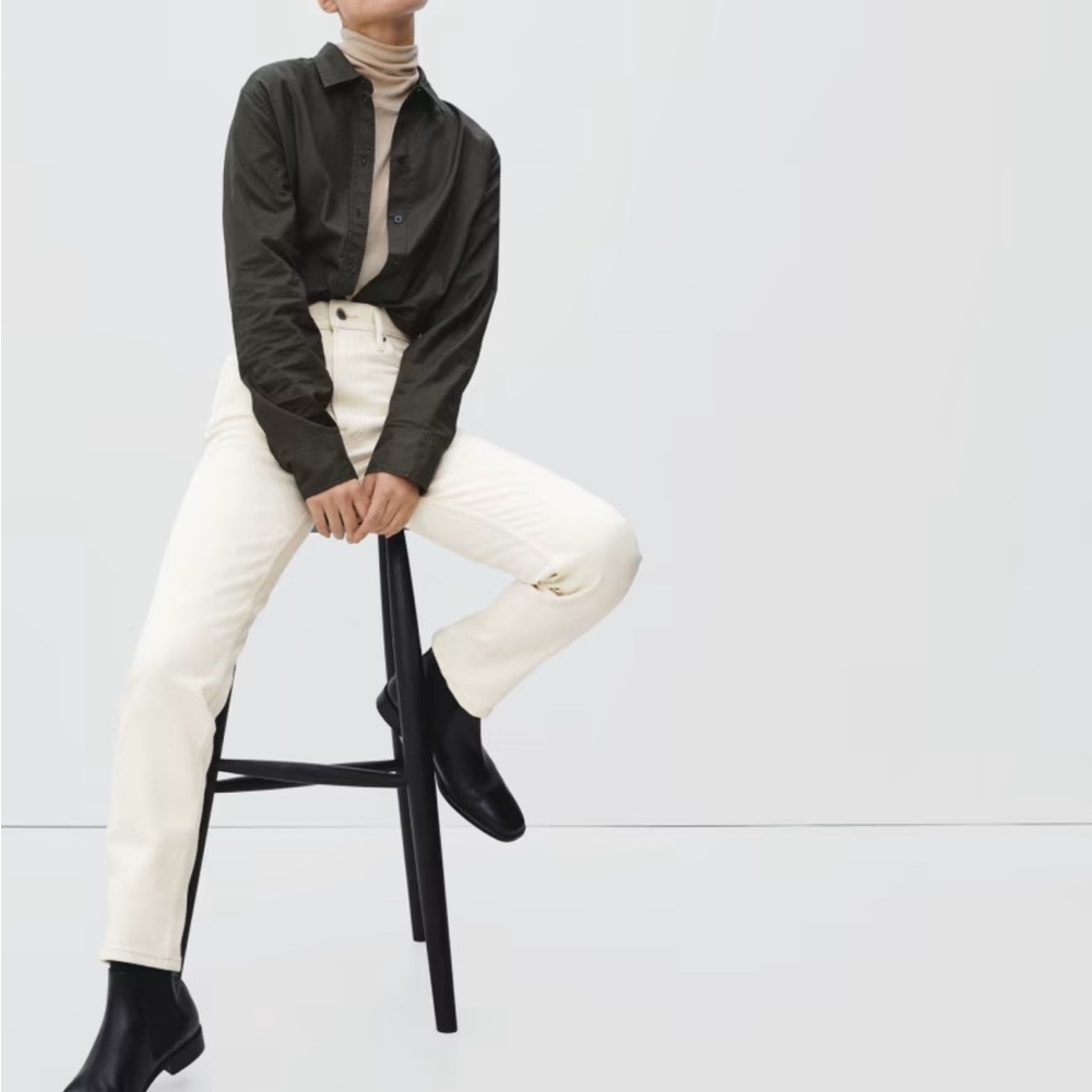 Everlane Women's High Rise Jeans in Cream